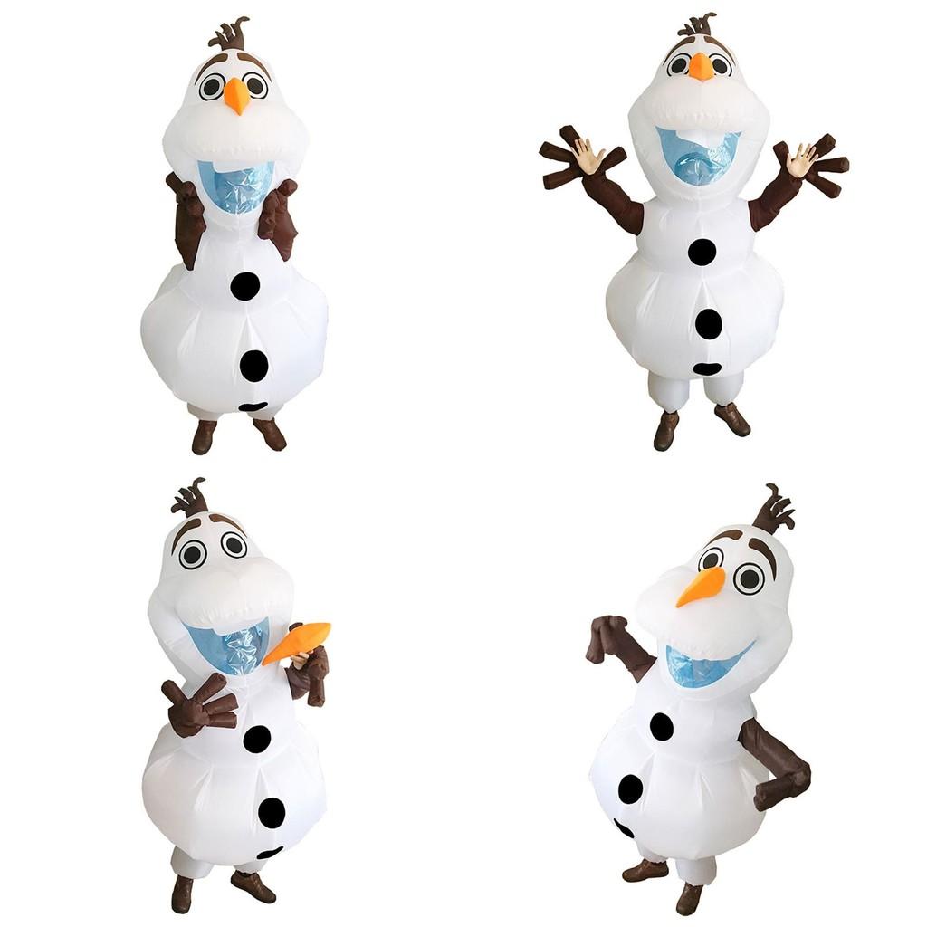 Olaf Frozen Snowman Cosplay Inflatable Costume Role Play Halloween Fashion Party