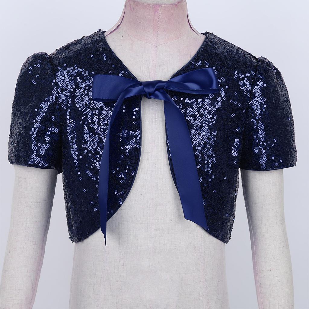 Girls Lace Hollow Cardigan Shrug Tops Cotton Bolero Dress Cover Up Casual Wear