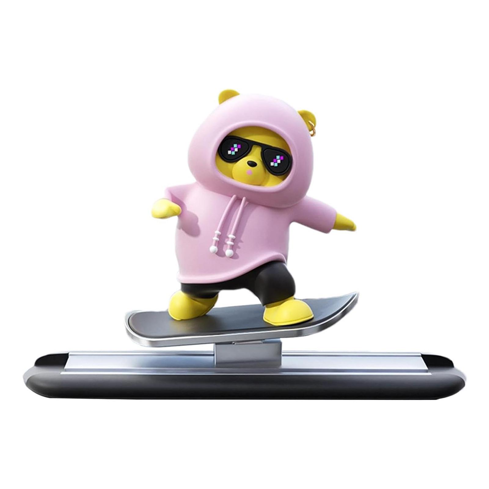 

Украшения для приборной панели автомобиля Украшение центрального экрана Украшения для скейтборда с изображением медведя Милый мультяшный автомобиль Украшение интерьера