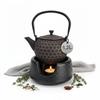 Chaleira de Ferro Fundido 1,2 L com Infusor para Chá e Ervas + Aquecedor