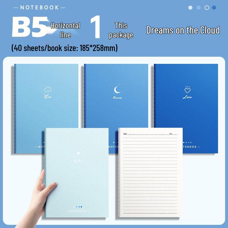 Gradient Soft Cover Notebook - Large Size, Thick, for Middle & High School Students