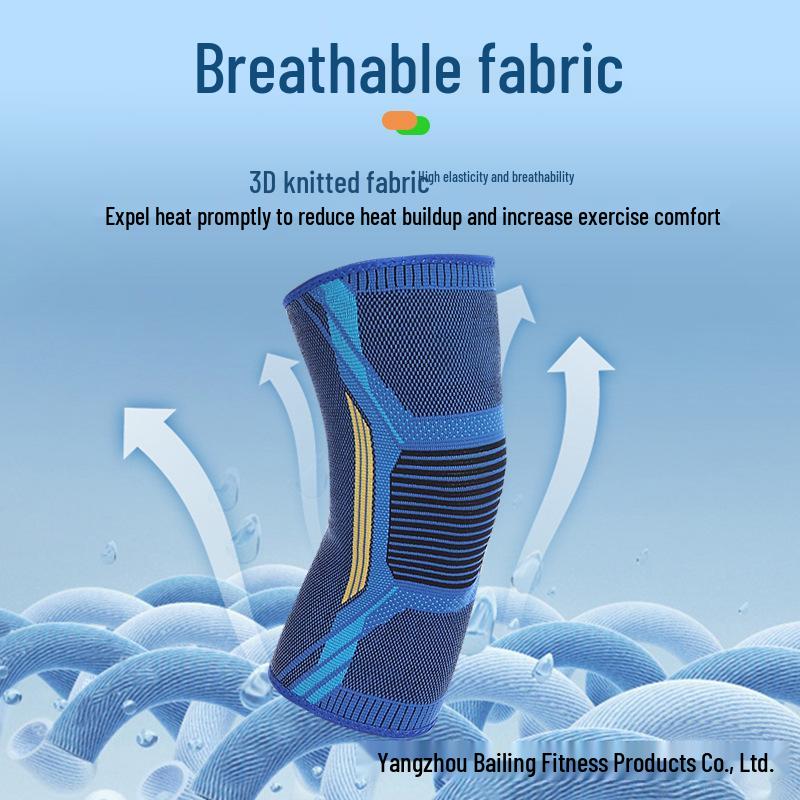 Unisex Knitted Fitness Jump Rope Protective Outdoor Leg Warmers, Non-slip Cycling and Running Breathable Sports Knee Pads.