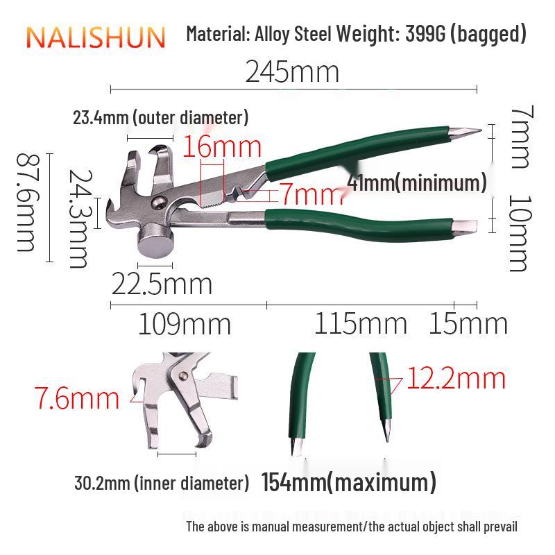 

Tire Balancing Tool Set: Hammer, Pliers, Repair Patch, Adhesive Block Scraper for Auto Maintenance