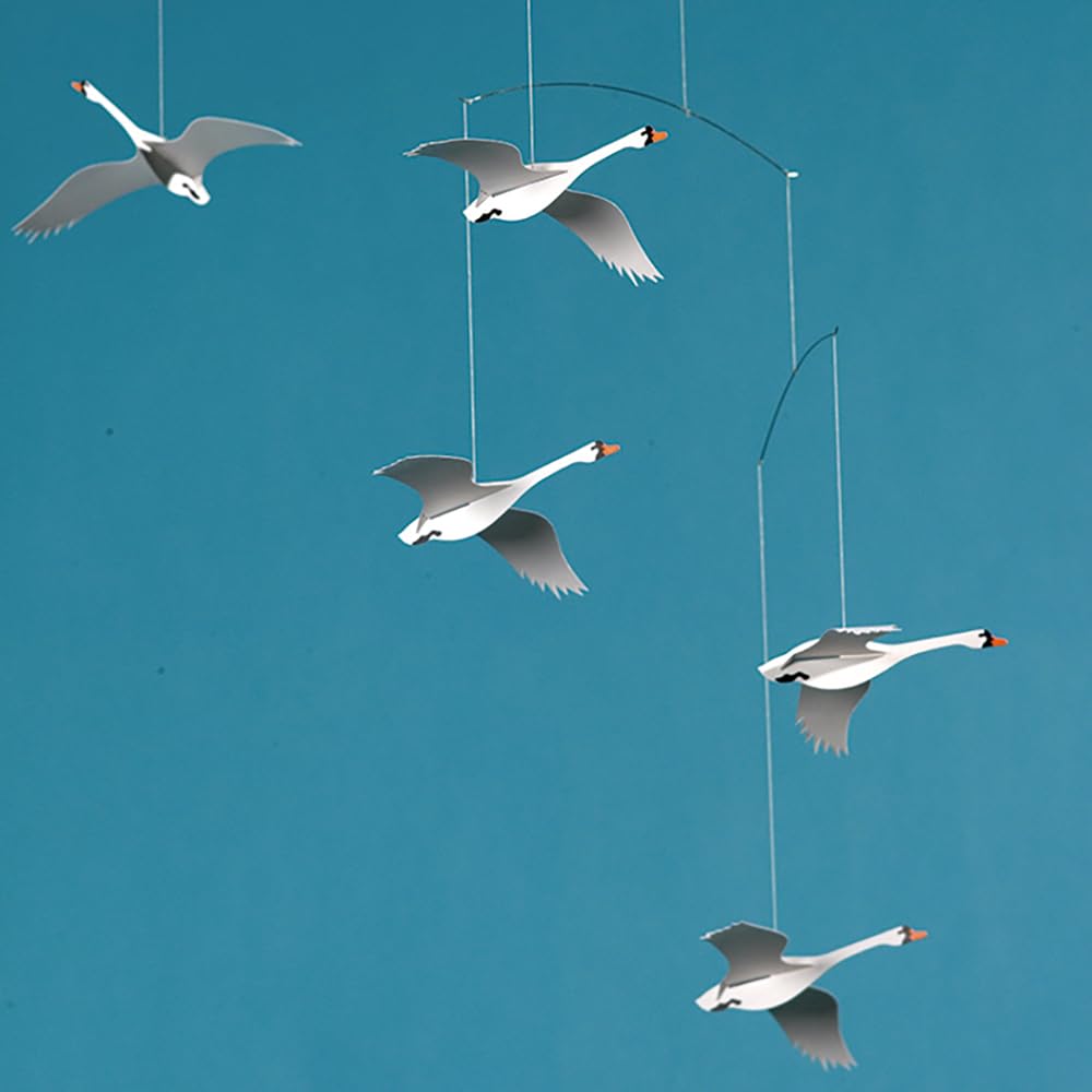 Imported Frenstead Mobile Mobile Interior Ornament Nordic Animal Scandinavian Swans FSM130002 Comes with Cosmetic Box Baby Miscellaneous Gift [Regular