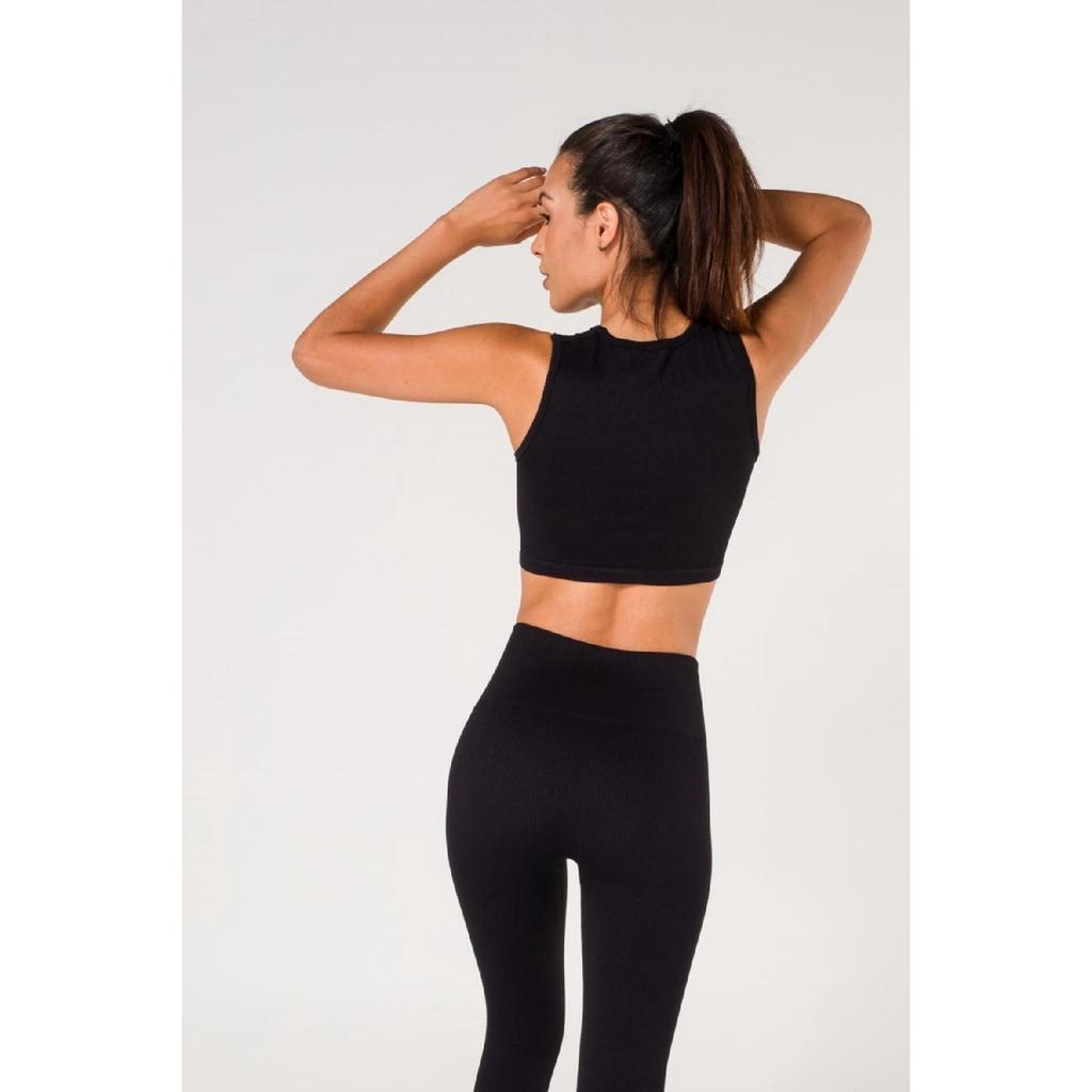 Nahtloser, gerippter Sport-BH