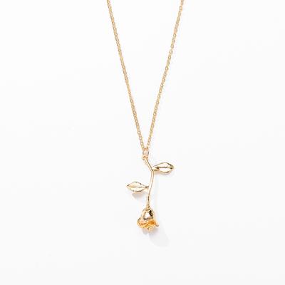European and American New Jewelry, Exquisite Rose Pendant Necklace, Valentine's Day Gift for Friends