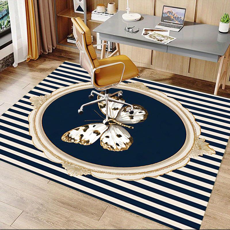 1pc Butterfly Frame Area Rug Soft Flannel Floor Mat for Living Room, Bedroom and Carpet, Sofa Coffee Table Floor Mat, Decorative Rug q23