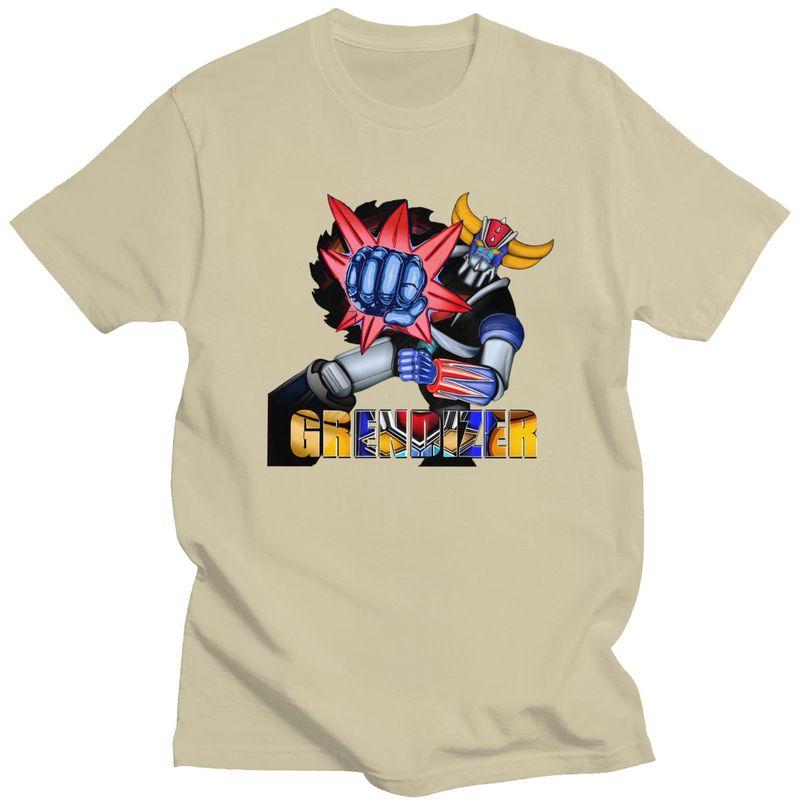 Custom Grendizer Goldorak Ufo Robot T Shirts Men Pure Cotton Tees Goldrake Anime Tshirts ShortSleeve Fashion Tshirt Clothing