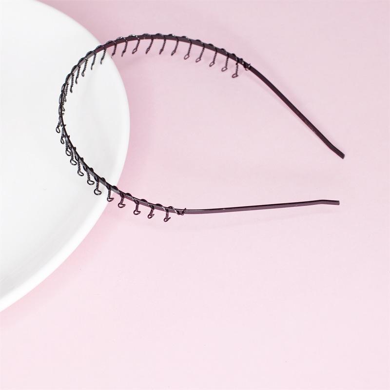 Adjustable Metal Wavy Hairband for Long Hair - Unisex Celebrity Style
