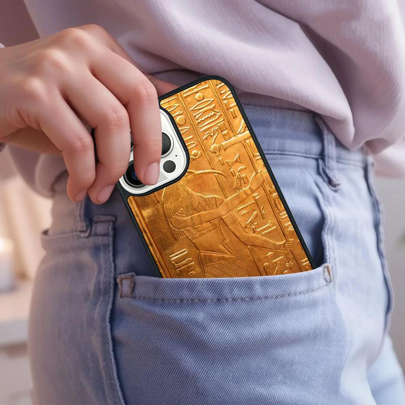 

Ancient Egyptian Hieroglyphic Phone Case For iPhone 17 Air 15 16e 14 13 Pro Max Coque 12 11 Pro Max PLUS cover iPhone 11