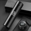 Car 500ml Portable Coffee Thermos Car Smart Stainless Steel Insulation Cup For Mercedes Benz B/C/E/S Class C200L GLC GLK CLA GLA QF1