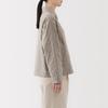 MUJI Kapok Blend Double Gauze Quilted Light Size M Women's Jacket, Beige, (BD103A5S)
