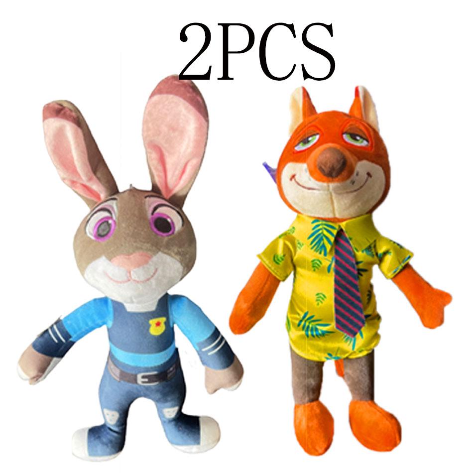 ***High Quality  Nick Wilde Judy Hopps Plushies Stuffed Anime Fox Rabbit Plush Toy Lovely Children's Room Decor Xmas Gifts