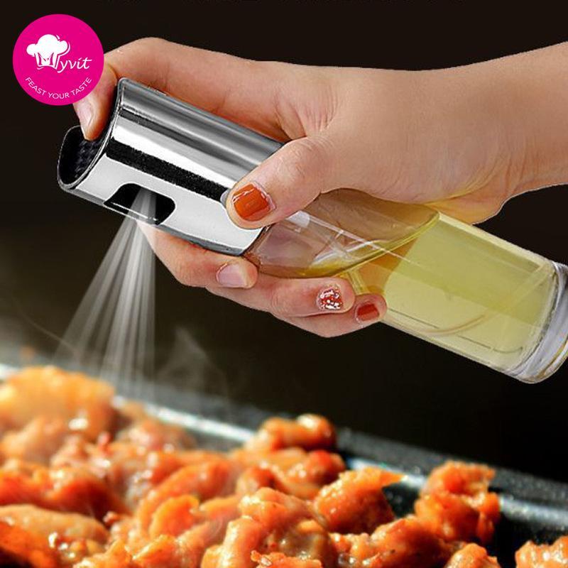 Küche Edelstahl Olivenöl Sprayer Flasche Pumpe Öl Topf Auslaufsicher Grill BBQ Sprayer Öl Spender BBQ Kochgeschirr Werkzeuge