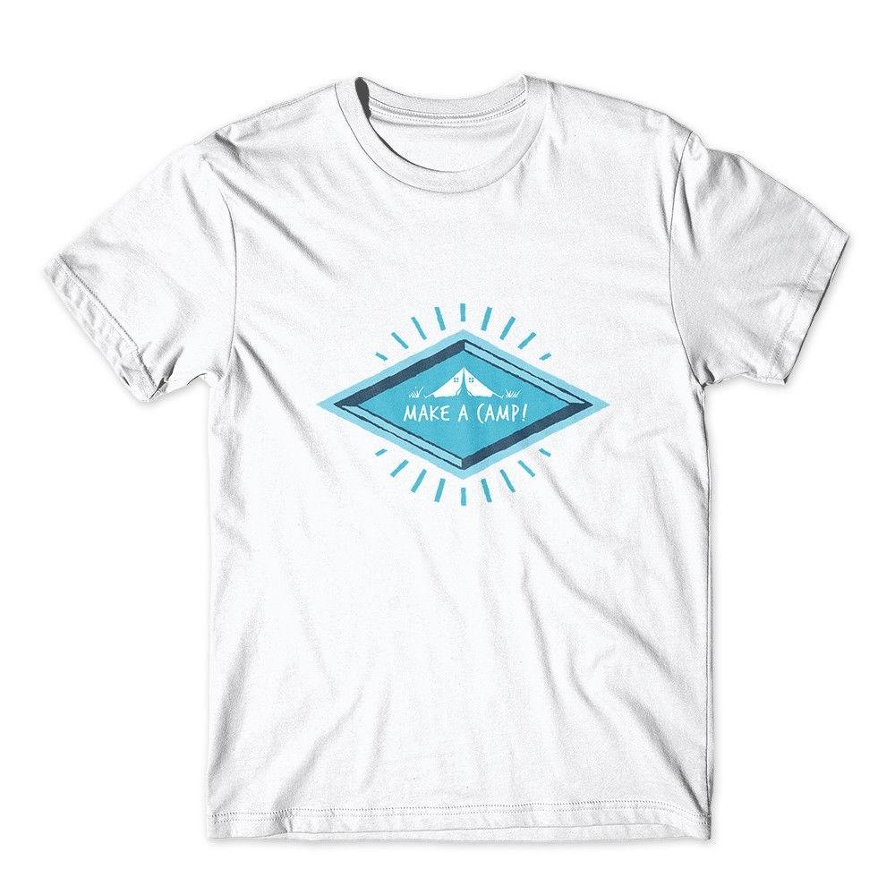 

Make A Camp T-Shirt. 100% Cotton Premium Tee NEW S