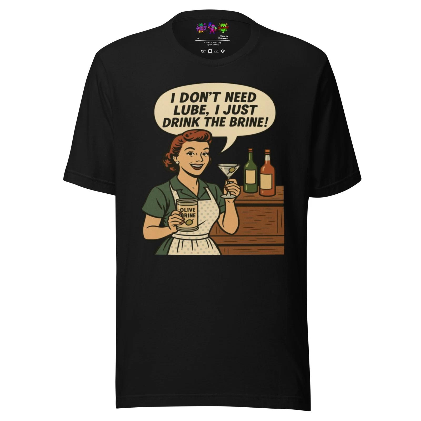Brine & Punishment | Funny Martini T Shirt | Famous 51 & Premium S