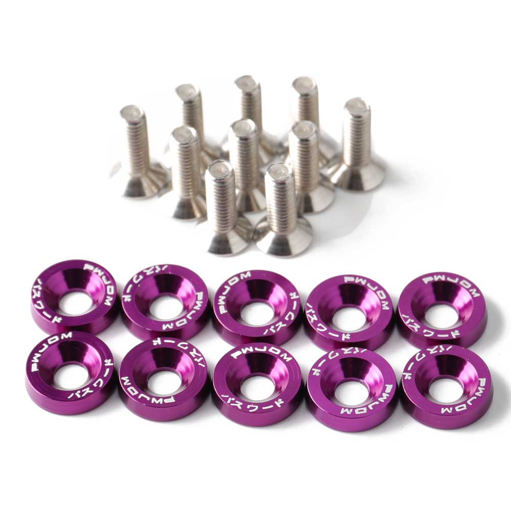Aluminum Fender Washers Bolt Fender Washer License Plate Bolts M6x20 10Pieces/pack