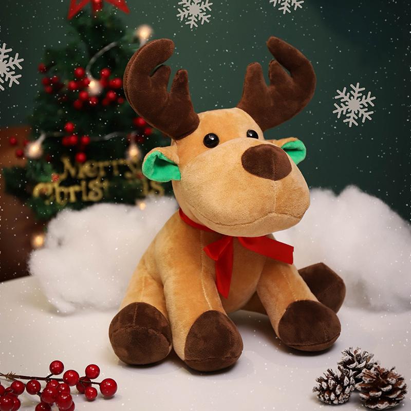 Christmas Plush Elk Soft Reindeer Deer Doll Cozy Holiday Dcor 29cm Christmas Plush Animal Perfect ideal for Festive Home Decor
