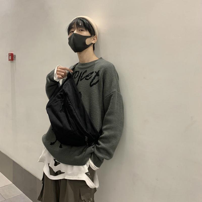 Männer Rucksack Taille Packs Große Kapazität Solide Unisex Paare Freizeit Brust Fanny Tasche Schulter Kreuz Körper Retro Straße Harajuku Nylon Taschen