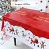 Red Plaid Disposable Christmas Tablecloth for Rectangle Party or Coffee Tables