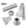Easy Install Exhaust Adapter Air Conditioning Hose Adapter, AC Window Seal Flat Vent Kit for Casement Skylight Windows, 100mm Connector Portable