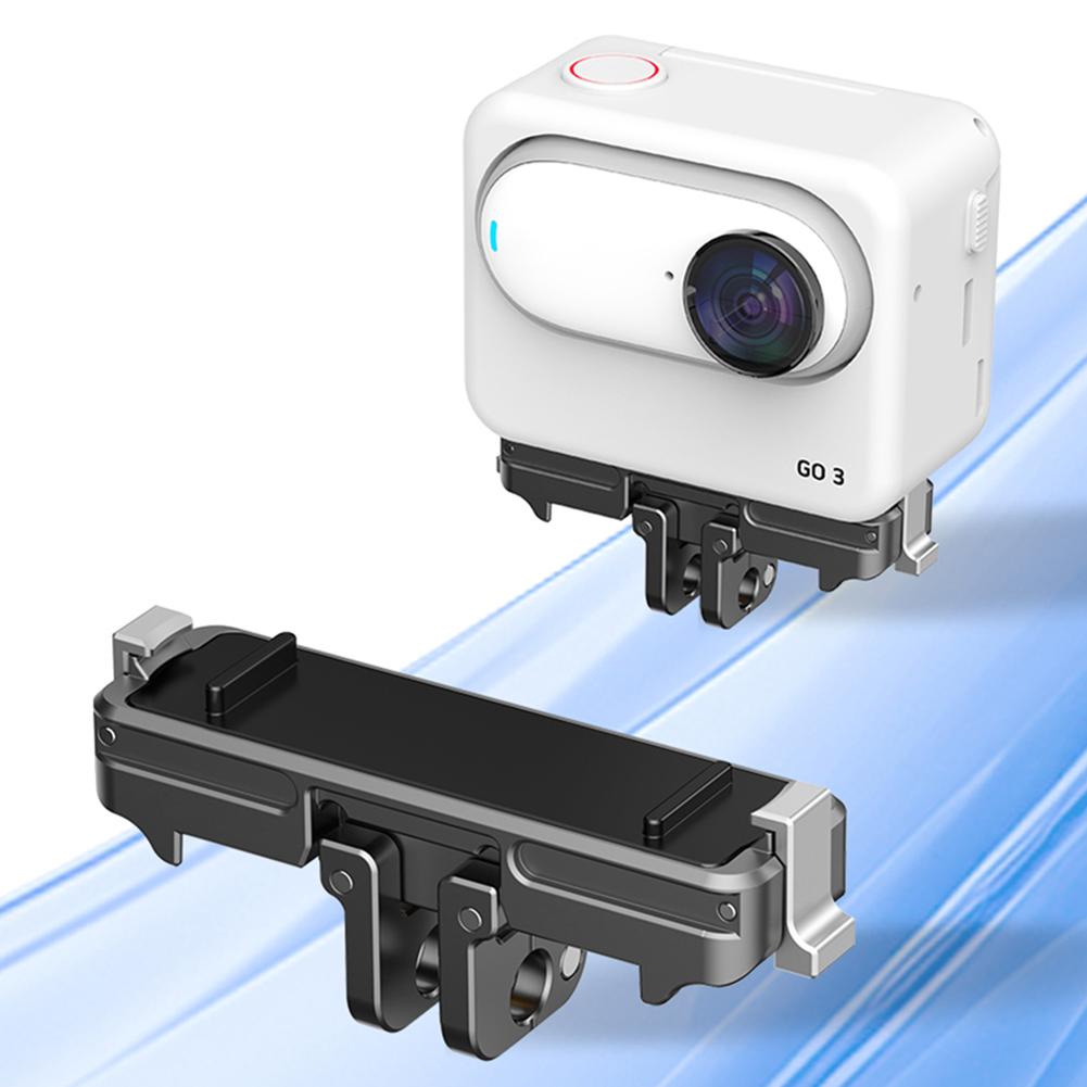 Magnetic Quick Release Adapter with 1/4 Threaded Port Magnetic Quick Release Bracket for Insta360 Go 3/3S Action Camera