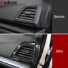 For Subaru XV Crosstrek 2018-  SUV Carbon Fiber Front Side Air Condition Vent Outlet Cover Trim Interior Accessories