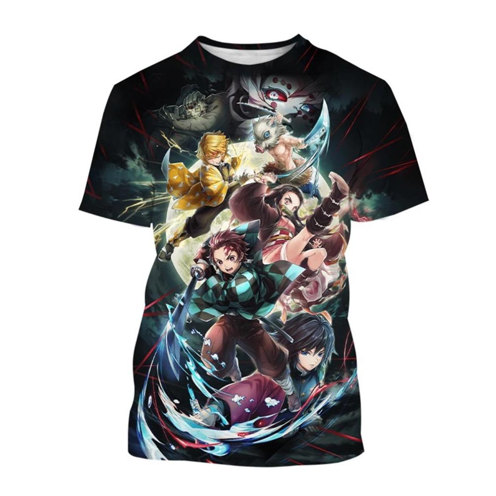 Summer Fashion Anime Devil Killer 3D Printed T-shirt Neutral Harajuku Style Cool Anime T-shirt