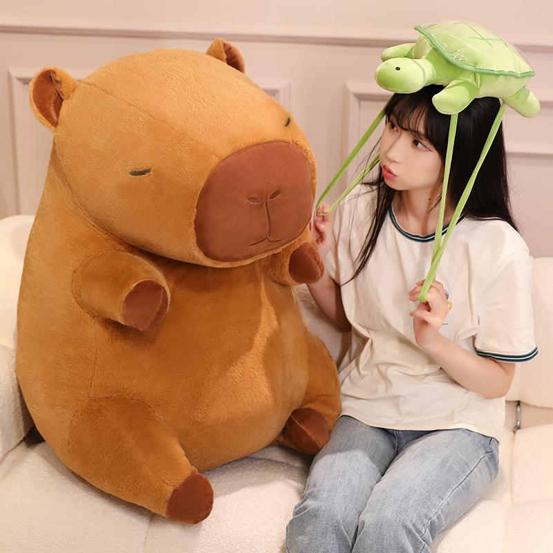 Capybara and Turtle Plush Toy – Children's Comfort Pillow and Birthday Gift for Women