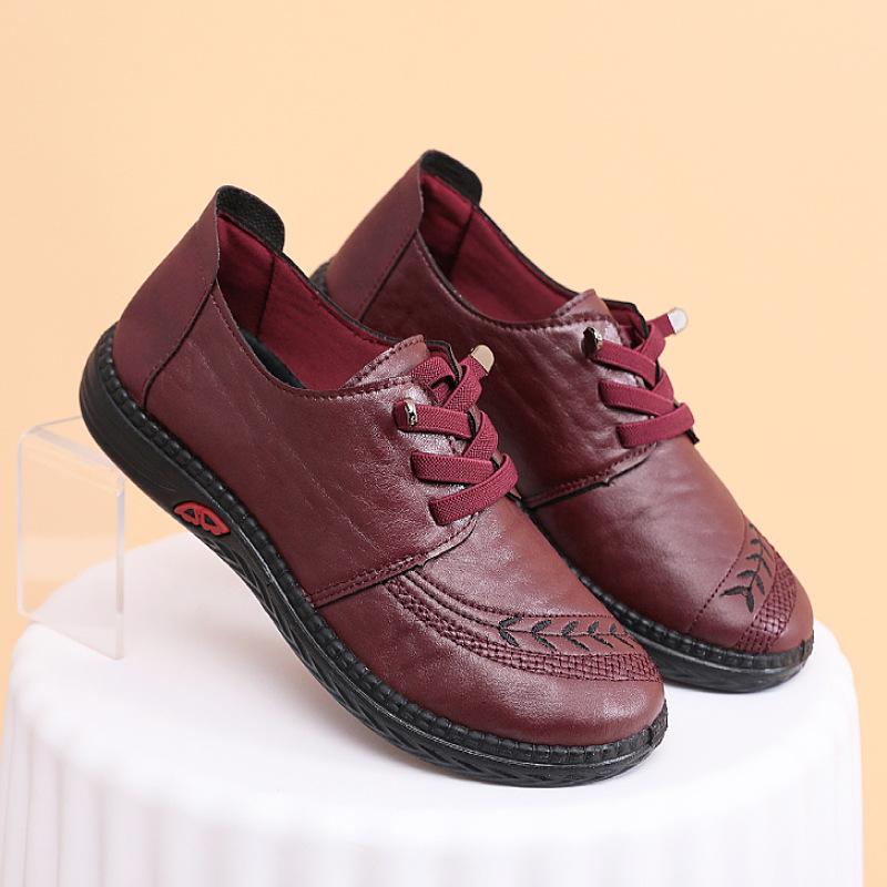 Cloth Shoes Spring and Autumn New Women's Single Shoes One Pedal Beef Tendon Sole Non-slip Soft Sole Comfortable Middle-aged and Elderly