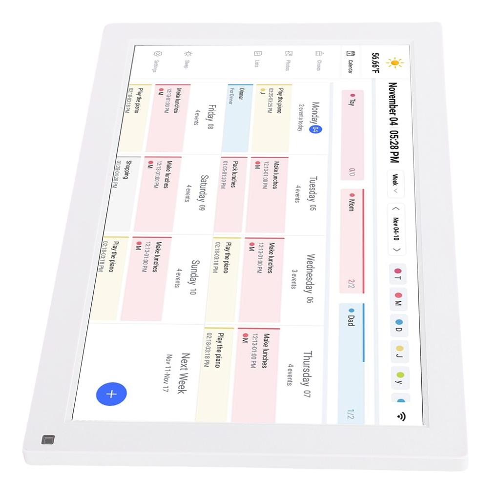 15,6 Zoll Wandplaner Digitaler Kalender Aufgabenplan Smart Touchscreen Interaktives Display für Familienpläne Wand