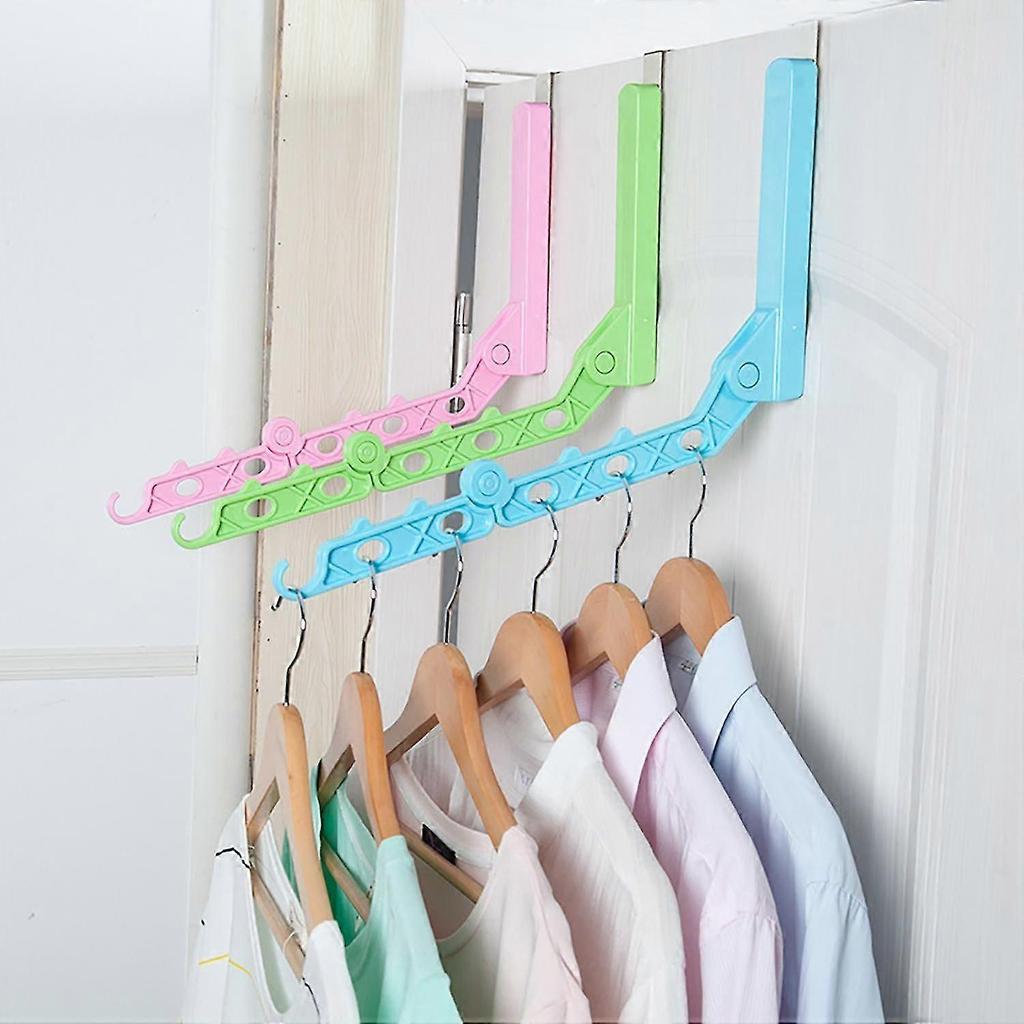 Portable Foldable Over-the-Door Drying Rack, ABS Space-Saving Hanger for Clothes Socks Towels, No Tools Needed
