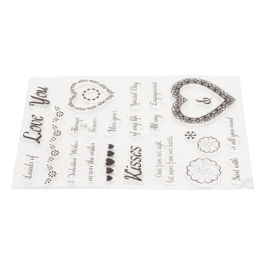 Klarsichtstempel mit Stanzform-Kombination, recycelbar, klarer Abdruck, Kartenherstellungsstempel für Scrapbook