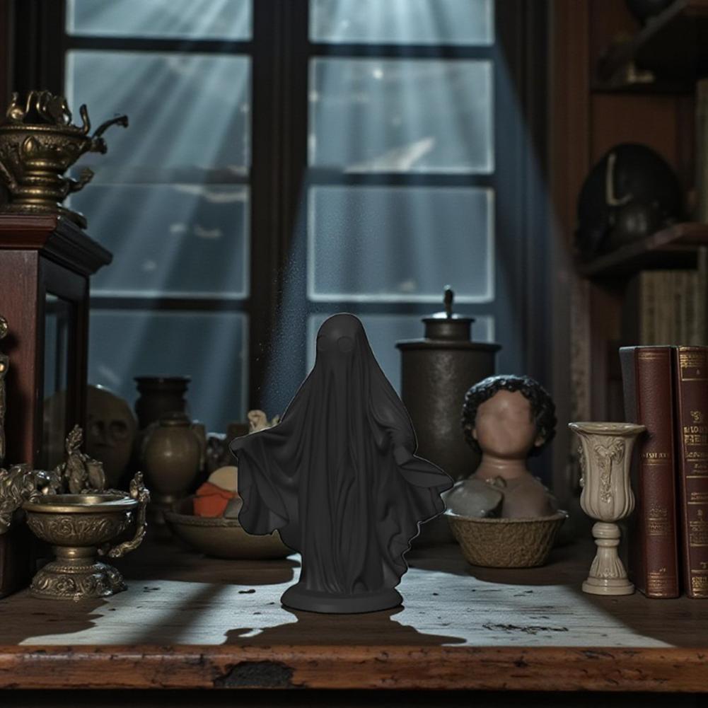 Resin Ghost Statue Ghost Figurine Ghost Mystery Man Statues for Indoor Outdoor Halloween Decor Spooky Resin Figurines