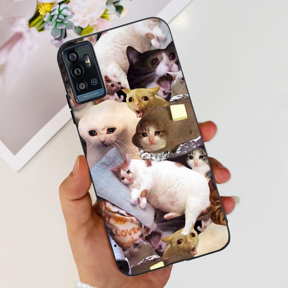 For ZTE Blade A71 6.52" Case Cartoon Dinosaur Football TPU Soft Silicone Cover For ZTE Blade A71 2021 A7030 Phone Cases Fundas