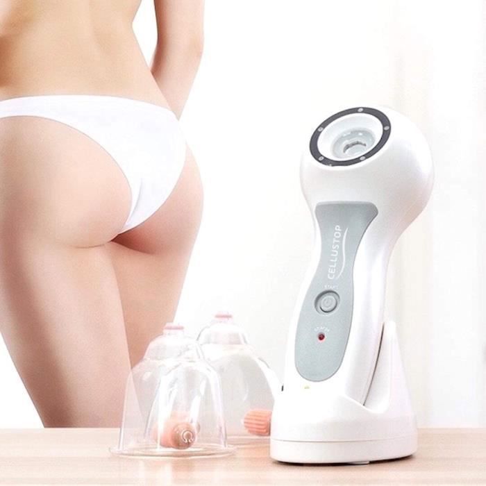 Appareil anti-cellulite - INNOVAGOODS - CELLUSTOP A68 - Vacuothérapie (ventouses) - Rechargeable USB - Kit 3 embouts