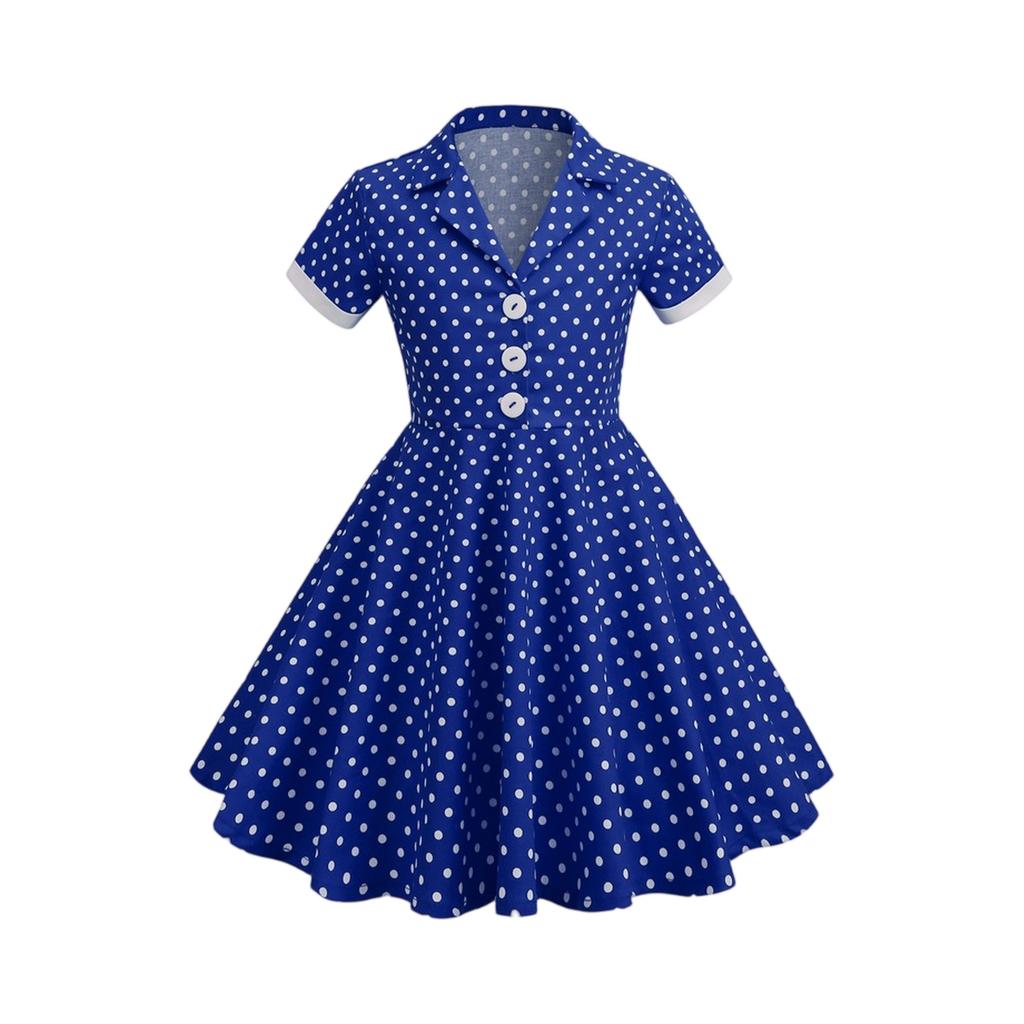 Girls' Polka Dot Dress - Summer Princess Sundress