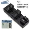 25401-1BN1C Electric Power Master Window Control Switch Glass Lifter Button for Nissan Infiniti FX35 EX37 EX35 CLS51 254011BN1C