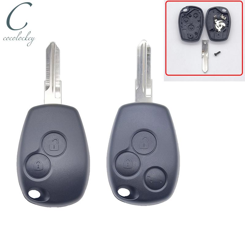 Cocolockey Fit for Renault Trafic Master 2B For Dacia Duster Sandero Logan 3B Remote Key Shell Fob Case 2013-2019 VAC102 Blade