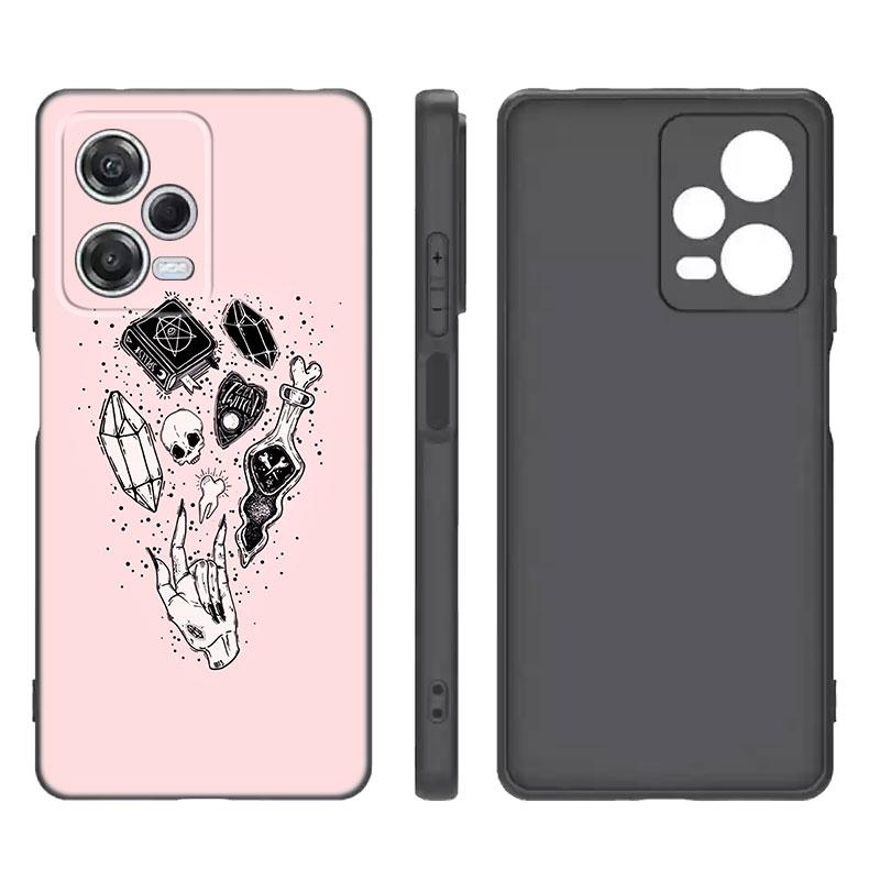 

Ведьмы Луна Таро Ведьма Уиджа Черный силиконовый чехол для телефона Xiaomi Redmi Note 9 10 11 11S 11T 12 13 Pro 5G Plus 9S 10S 12S Redmi Note 13 Pro 5G