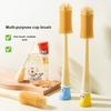 Cup Brush with Long Handle, 5-in-1 Multi-Functional Cleaning Brush for Thermos Flask Lids and Baby Bottles