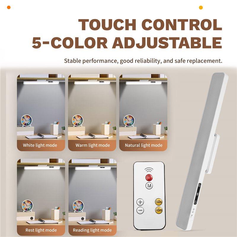 ABGR-Rechargeable Kitchen Ceiling Light With Remote Control 5 Colors Dimmable Light Bar Mirror Lights