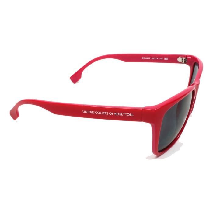 Lunettes De Soleil - Benetton - BE-882-S - Acétate - Rouge - UV 3