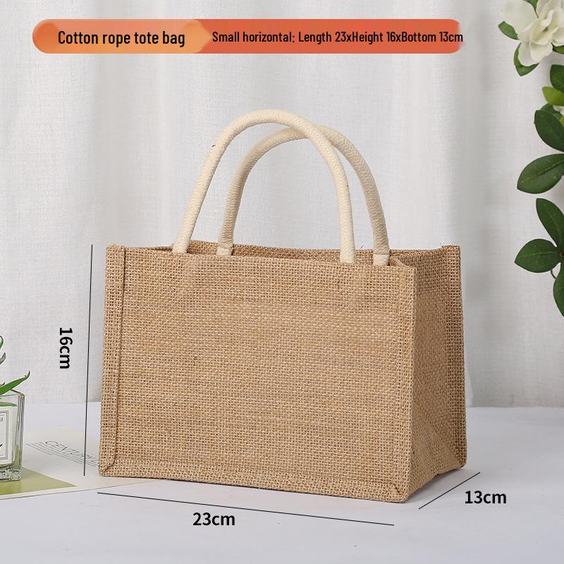Available Jute Tote Bag - Customizable Logo, Blank for DIY or Hand-painting