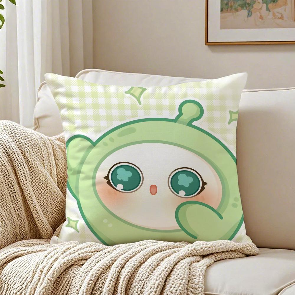 Simple fashion lovely EEggy Party Cushion Cover Linen Pillowcase Soft for Sofa Bed Home Room Decor