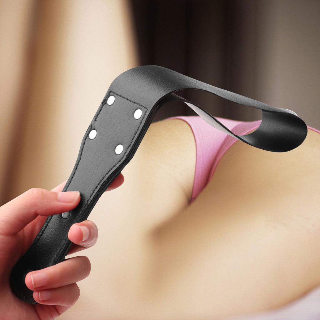 Harmless Slave Whip Wooden Handle Useful Woman Sex Game Flirting Flogger