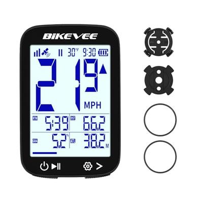 Bikevee GPS Wireless Bicycle Speedometer Cycle Computer with Automatic Start/Stop, Automatic Backlight, Waterproof, Odometer (MPH/KM/H), 2.4-inch FSTN