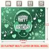 Party Backdrop Birthday Green Photo Booth Background Front Door Decor