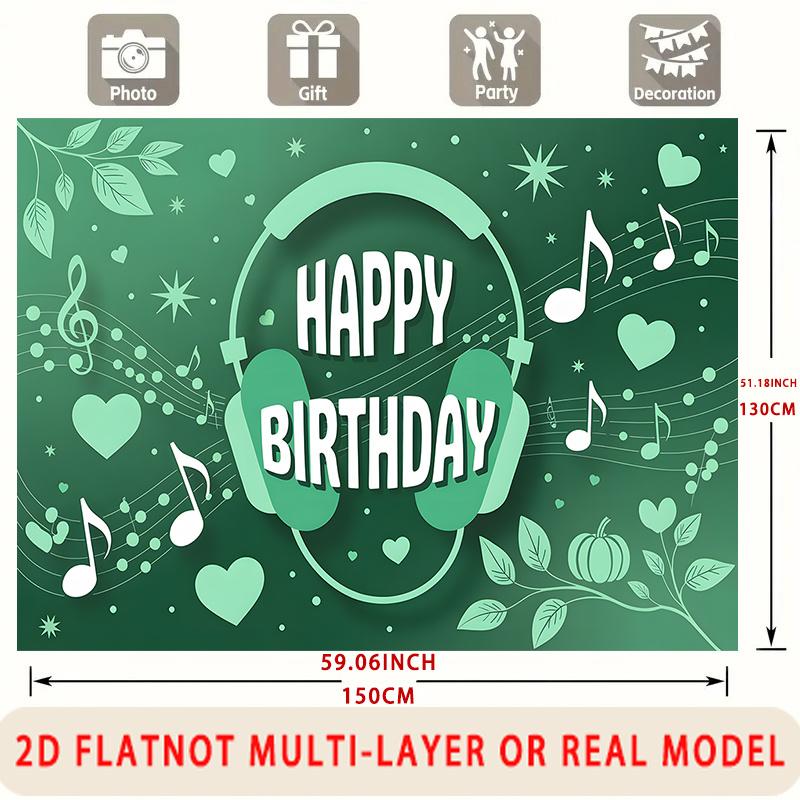 Party Backdrop Birthday Green Photo Booth Background Front Door Decor