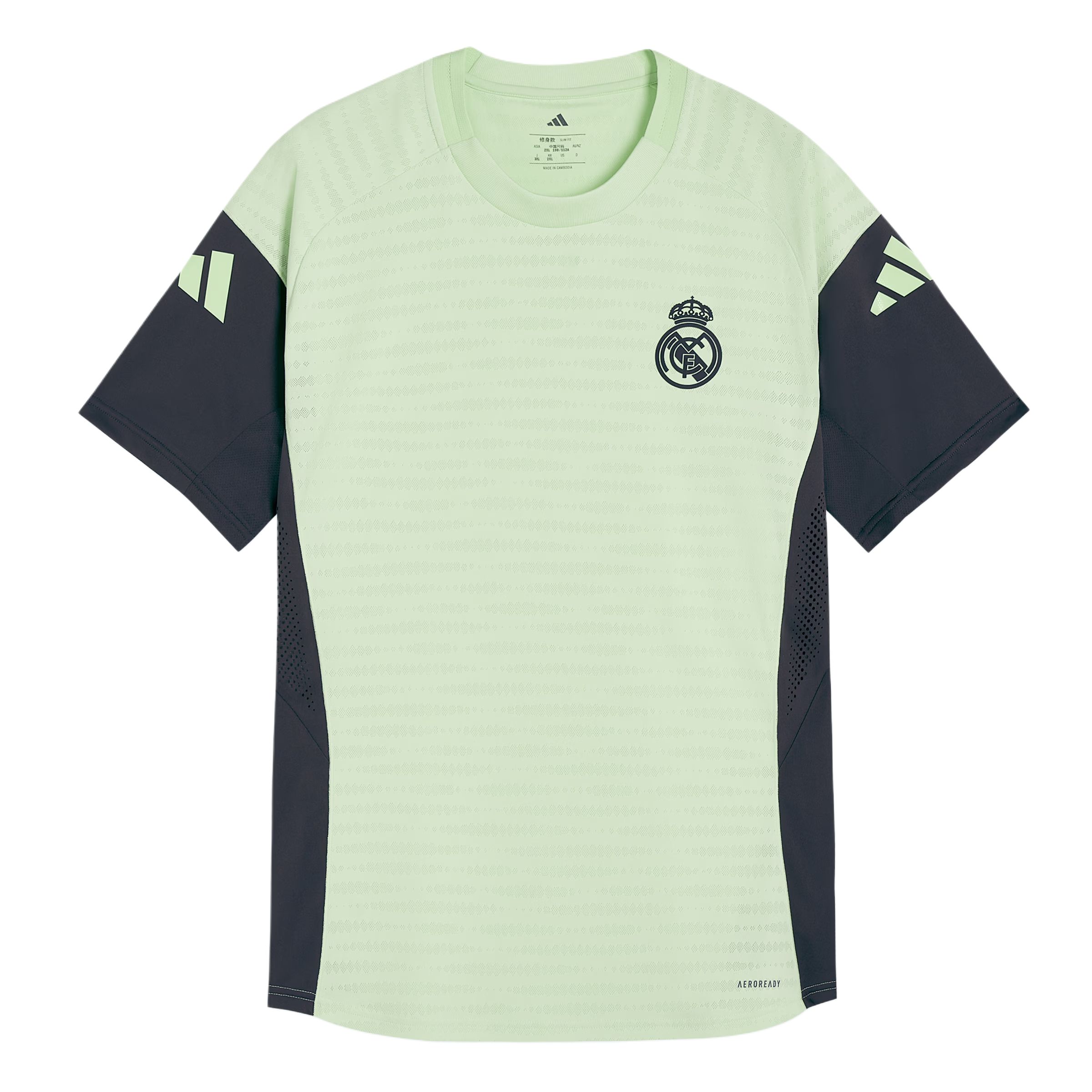 

Adidas Real Madrid SS25 AEROREADY Tiro 25 Pro Training Gear Series Slim Fit Crew Neck Short Sleeve Football Shirt Men Tops JP4000 L